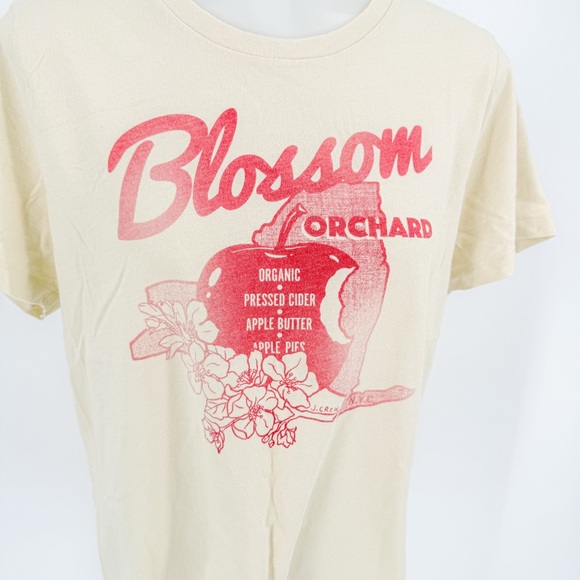 J. Crew Cream and Pink Graphic Tee - Picture 2 of 4